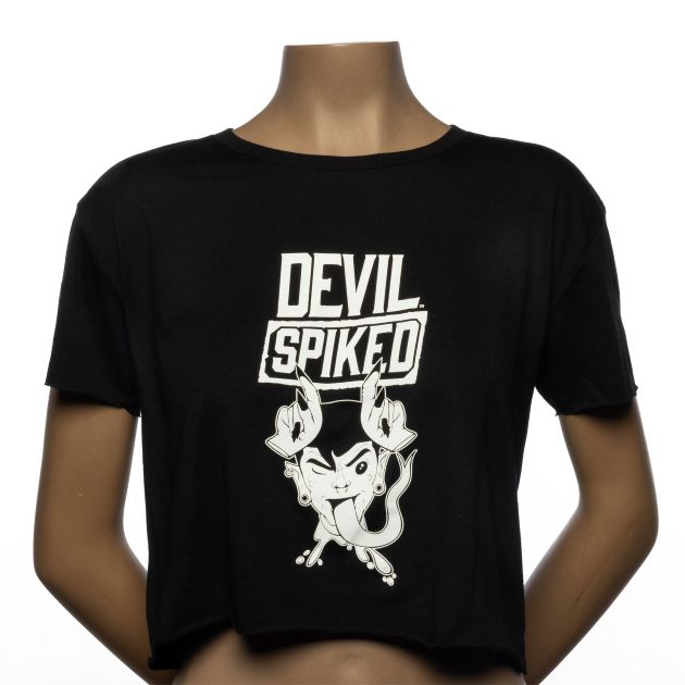 Women's Devil Spiked Crop Tee THUMBNAIL