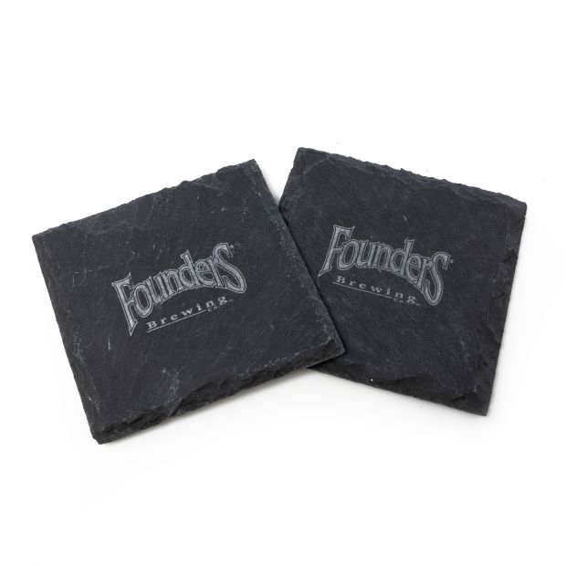 Founders Logo Slate Coaster THUMBNAIL