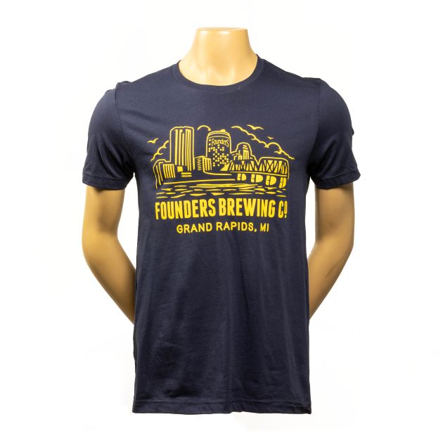 Grand Rapids Skyline Tee - Navy LARGE