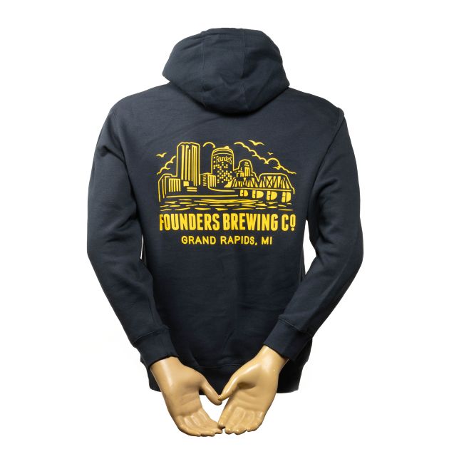 Grand Rapids Skyline Pullover Hoodie LARGE