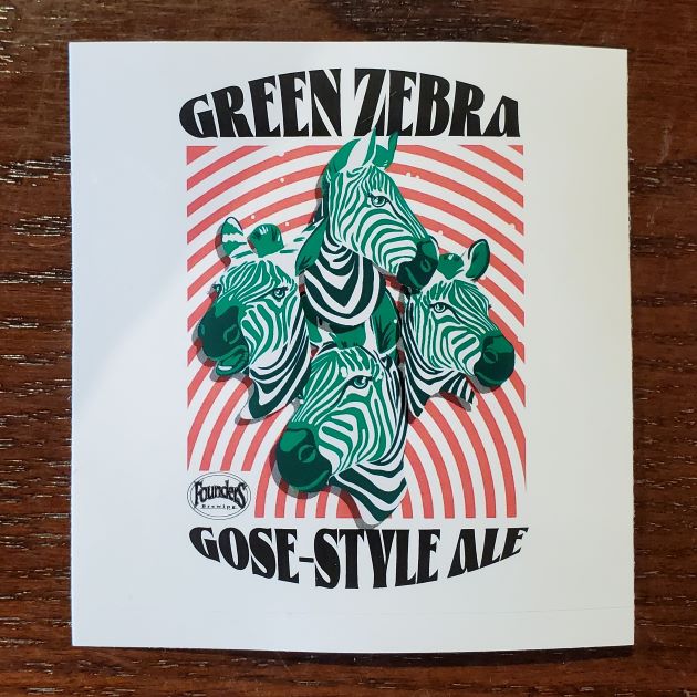 Green Zebra Sticker THUMBNAIL