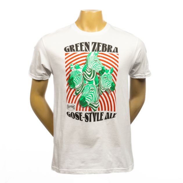 Green Zebra Tee - White LARGE