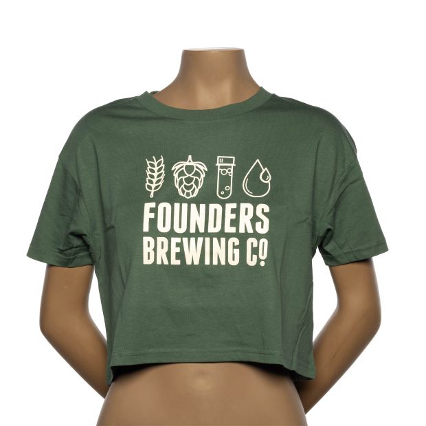 Women's Beer Ingredients Crop Top LARGE