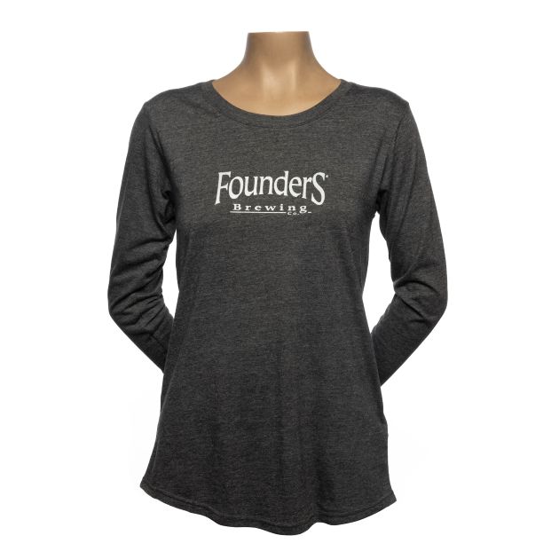Women's Long-sleeve Logo Tee - Black Triblend THUMBNAIL