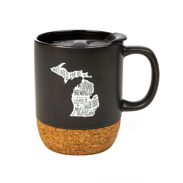 Michigan Cork-Bottom Mug with Lid THUMBNAIL