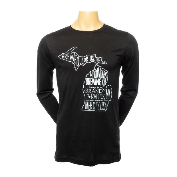 Michigan Print Long-Sleeve Tee - Black THUMBNAIL