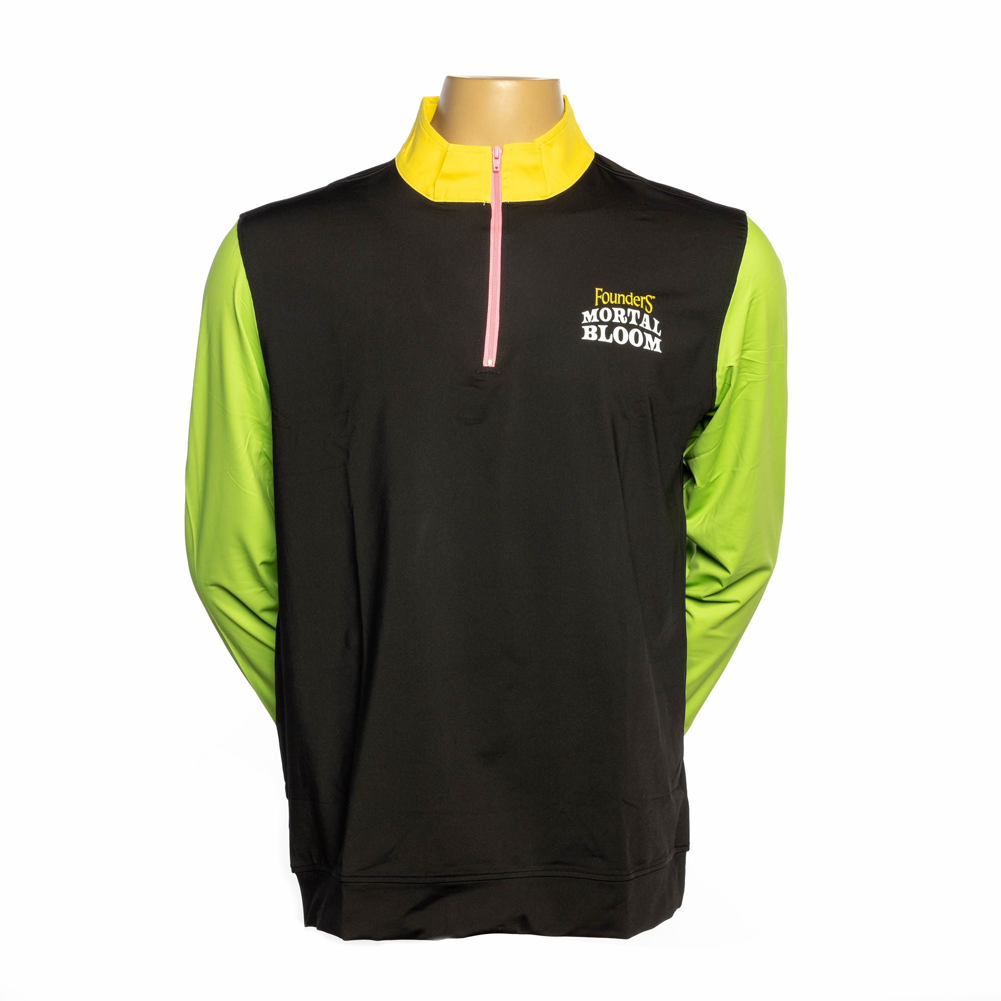 Mortal Bloom Performance 1/4 Zip - Green LARGE