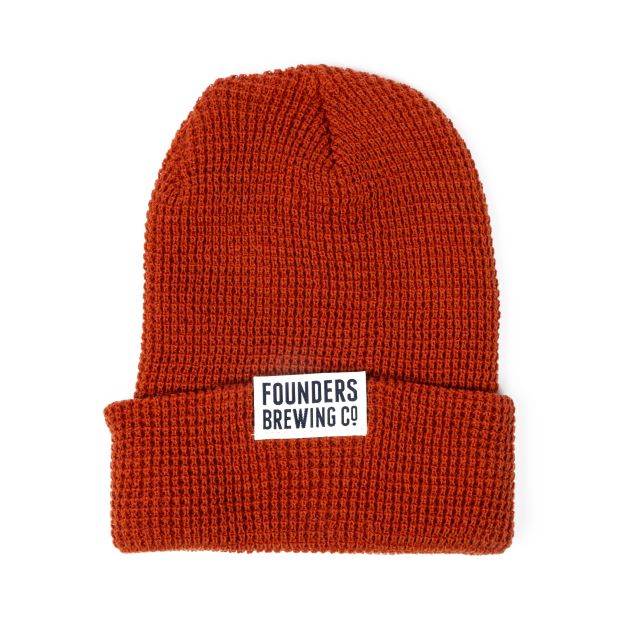 Waffle Knit Beanie - Orange