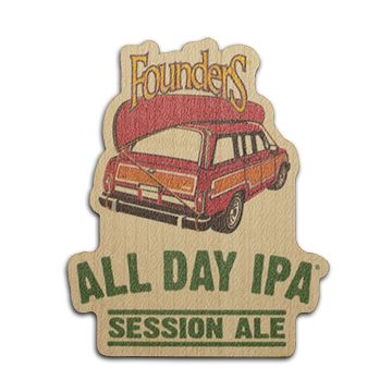 All Day IPA Wood Sticker THUMBNAIL