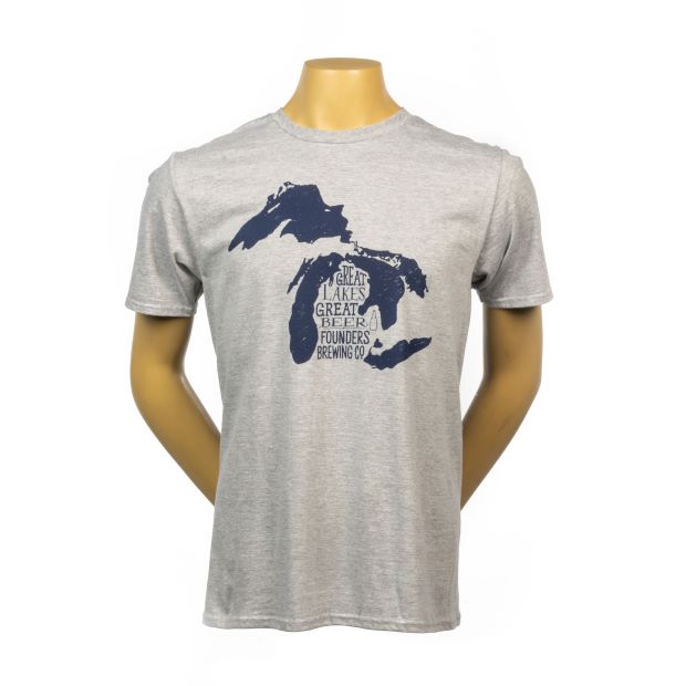 Michigan Great Lakes Tee - Heather Grey THUMBNAIL
