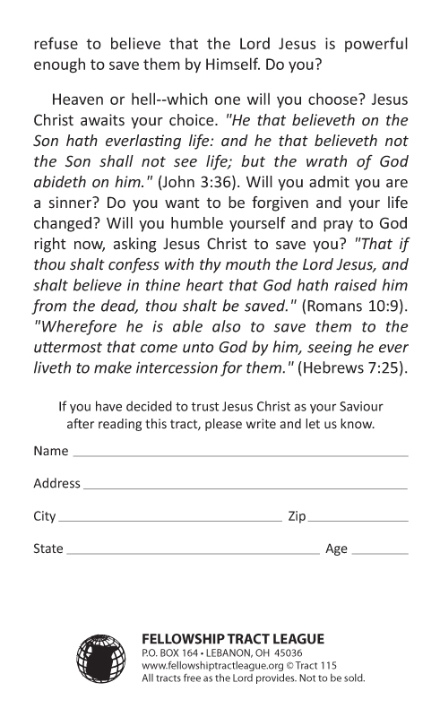 Tract 115 – Fellowship Tract League Online Store