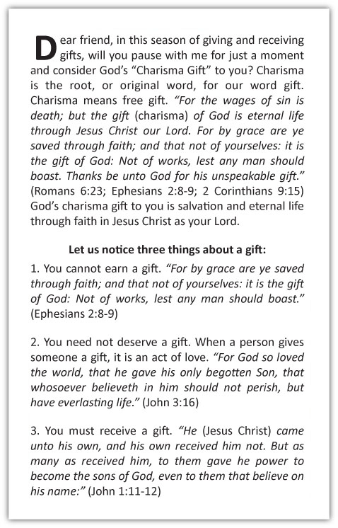 Your Charisma Gift (Christmas Tract) — page 2