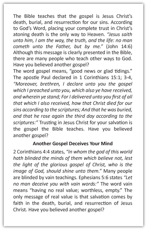Have You Believed Another Gospel? — page 2