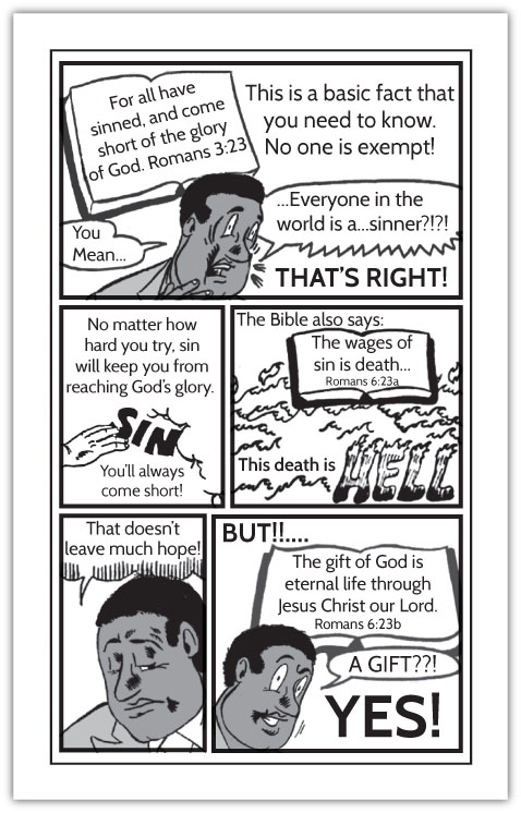 Man’s Most Asked Question (Cartoon Tract-Black Artwork) — page 2