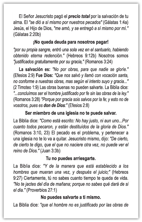 Eternal Life is a Free Gift - Spanish — page 2