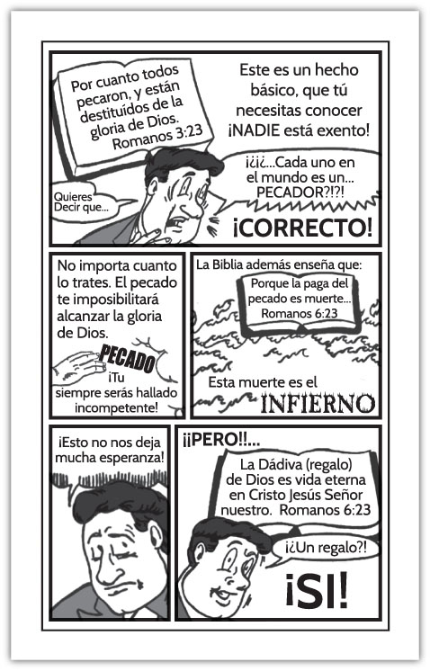 Man’s Most Asked Question (Cartoon Tract) - Spanish — page 2