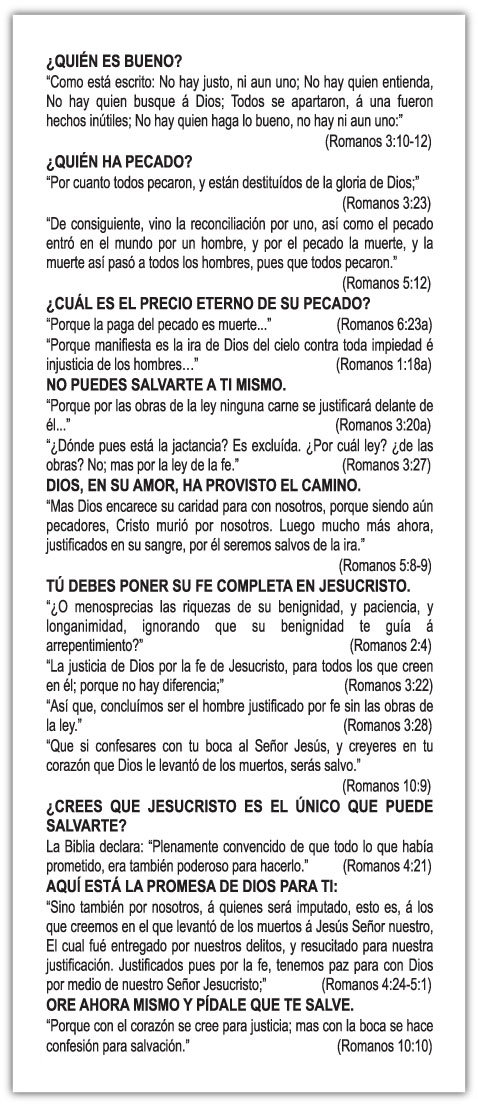 The Romans’ Map to Heaven (Bilingual Tract) - Spanish — page 2