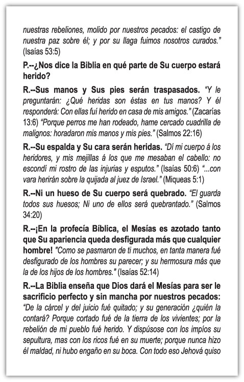 Messiah: His Suffering and Death Foretold (Jewish Tract) - Spanish — page 2