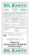 25lb Dr Earth Organic 5 Tomato, Vegetable & Herb Fertilzer THUMBNAIL