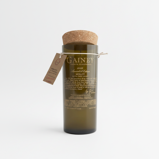 Recycled Wine Bottle Candle (Tall) LARGE