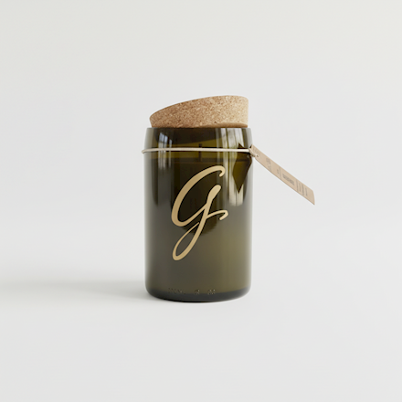 Recycled Wine Bottle Candle (Short) MAIN