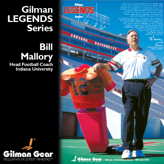 Bill Mallory, Head Football Coach, Indiana University, Gilman Legends Poster THUMBNAIL