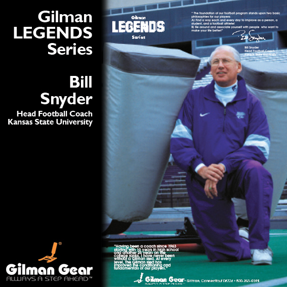 Bill Snyder, Head Football Coach, Kansas State University, Gilman Legends Poster THUMBNAIL