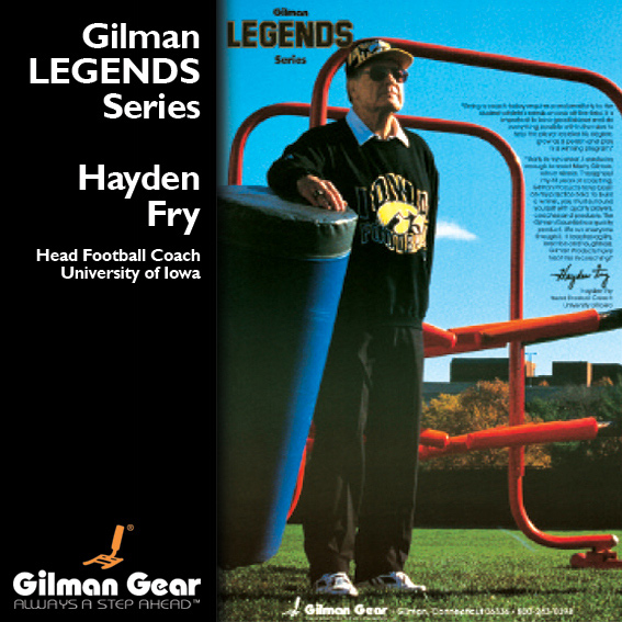 Hayden Fry, Head Football Coach, University of Iowa, Gilman Legends Posters LARGE