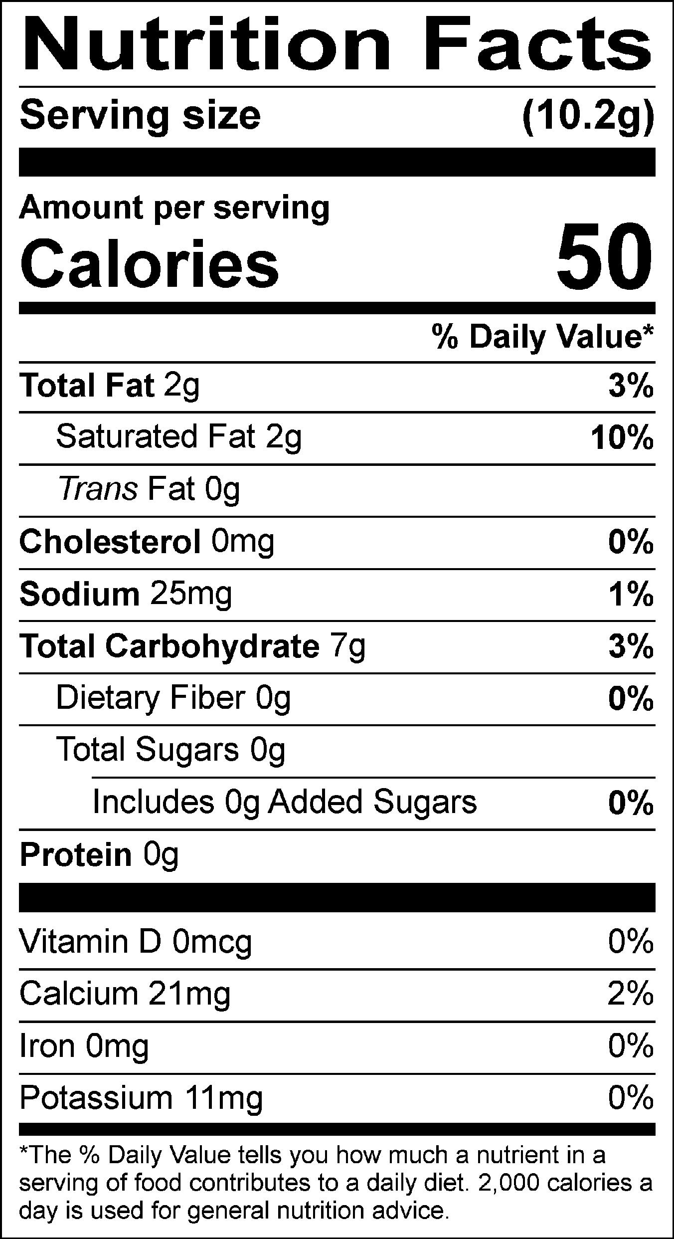 Nutrition Label