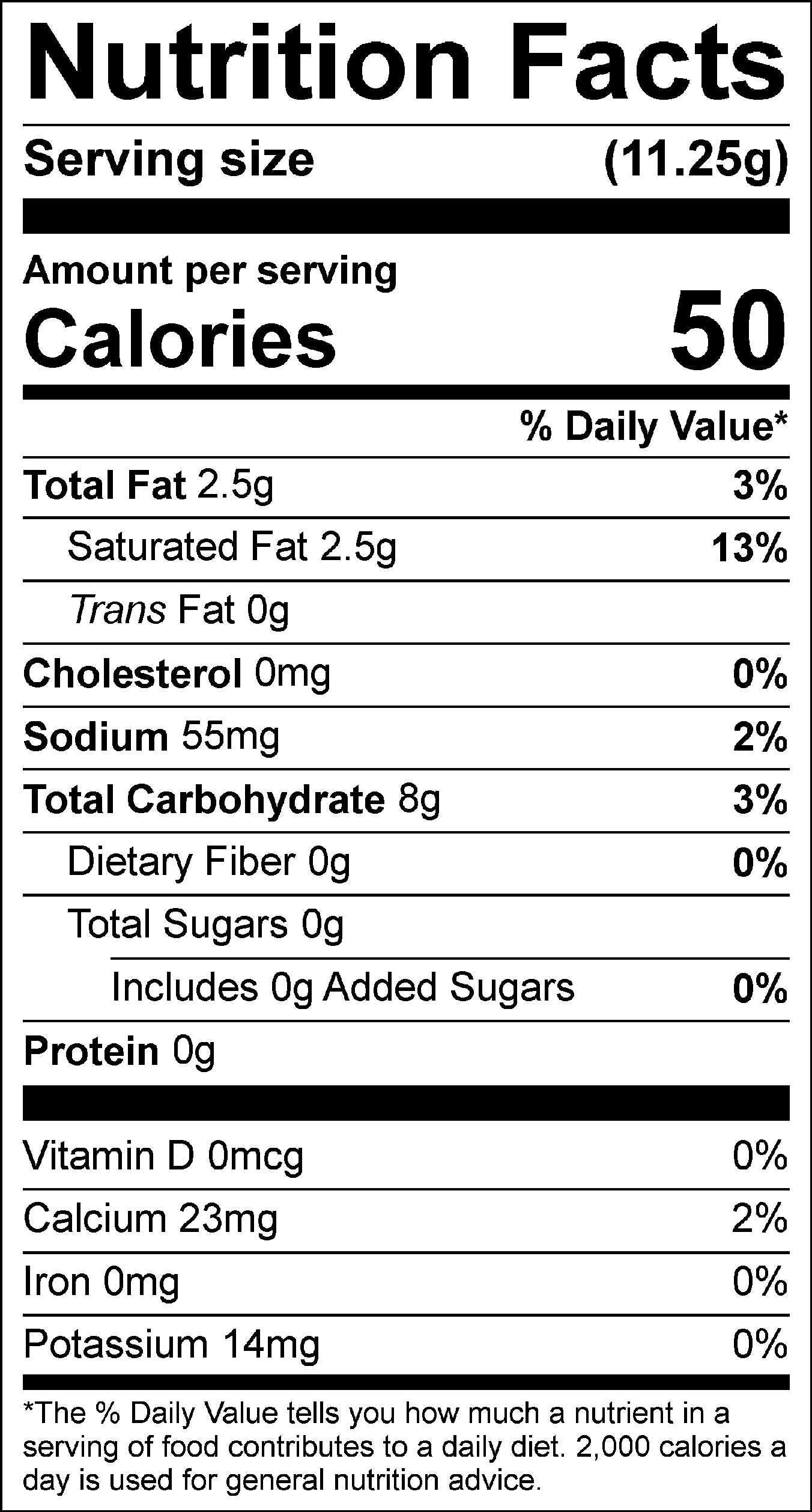 Nutrition Label