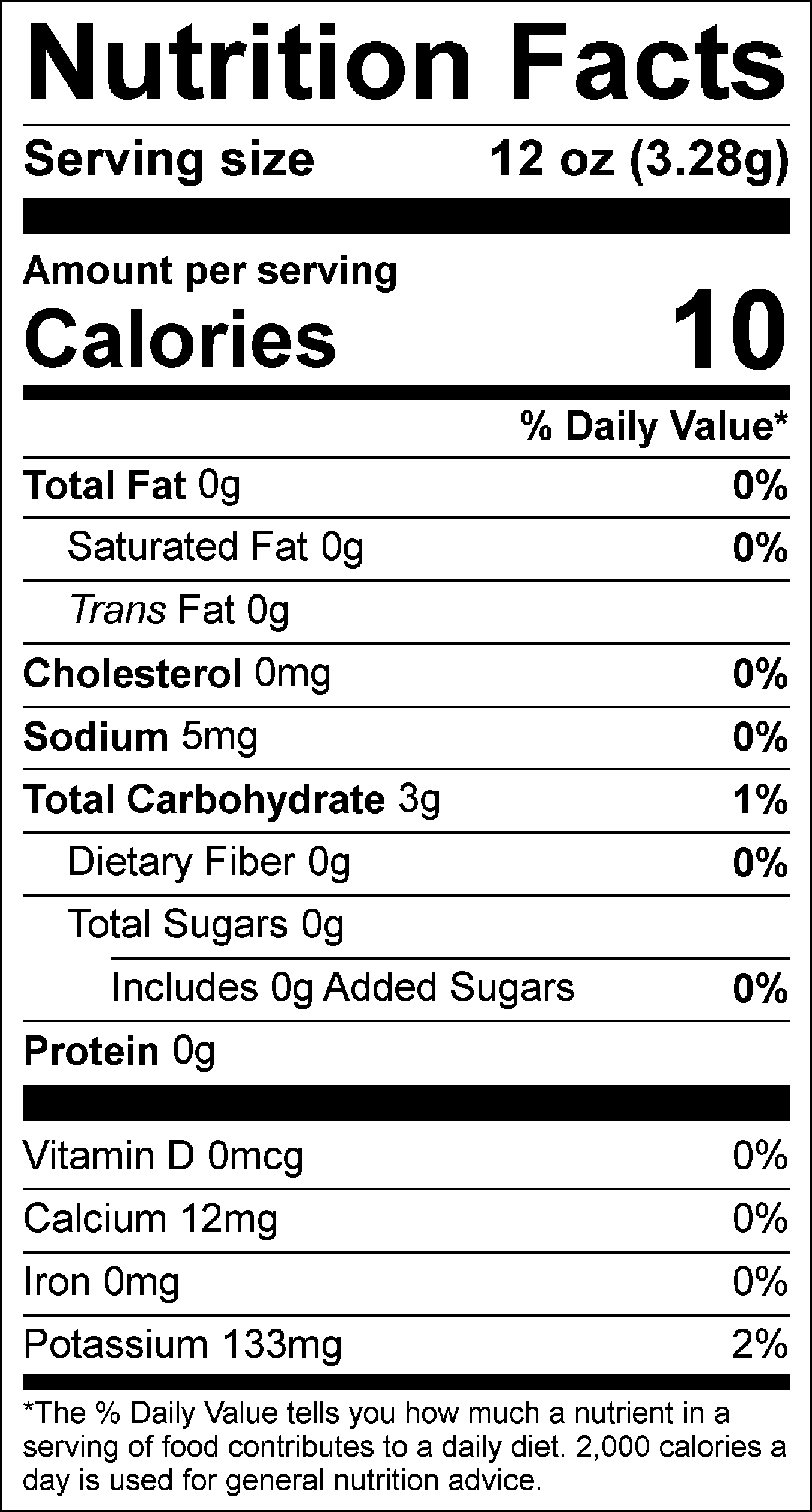 Nutrition Label