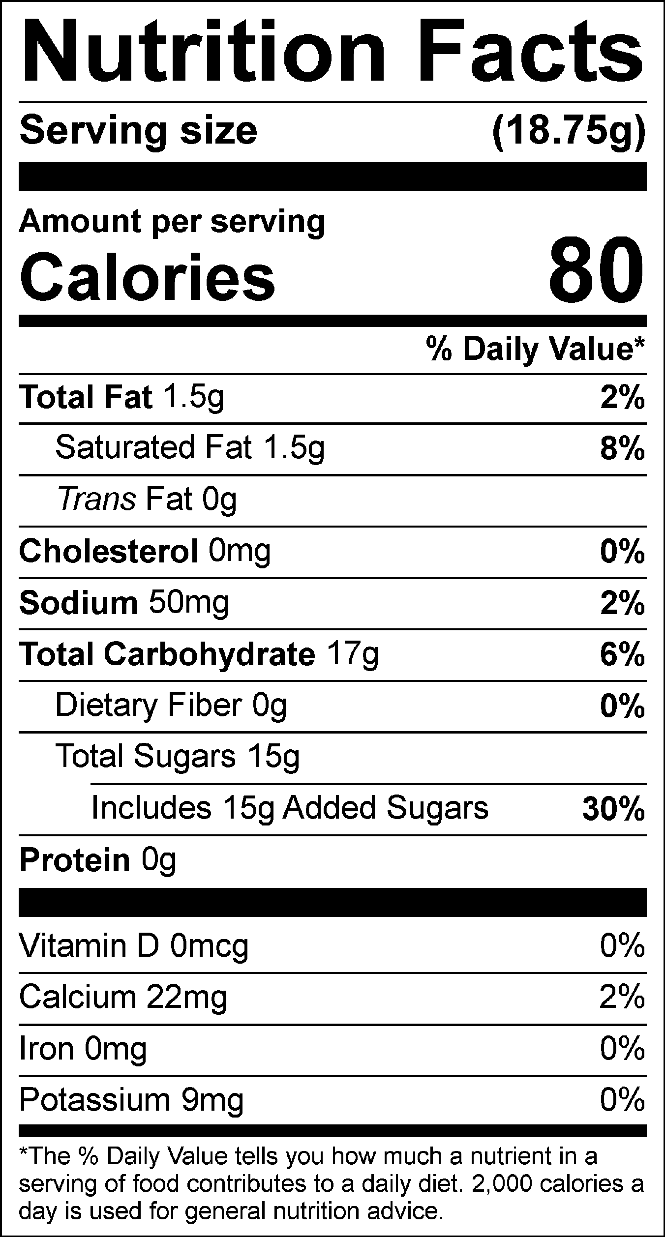 Nutrition Label