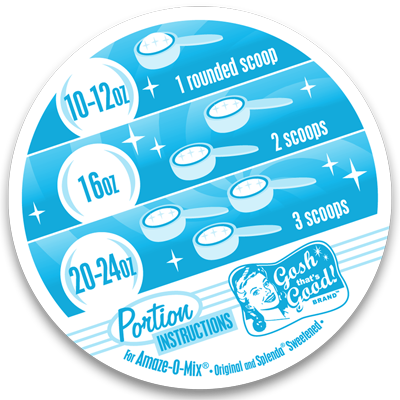 Portion Instruction Sticker - Amaze-O-Mix Blender Base THUMBNAIL