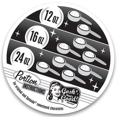 Portion Instruction Sticker - Deluxe Flavors THUMBNAIL