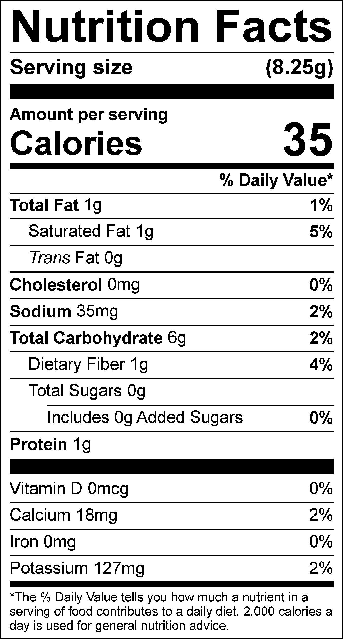 Nutrition Label