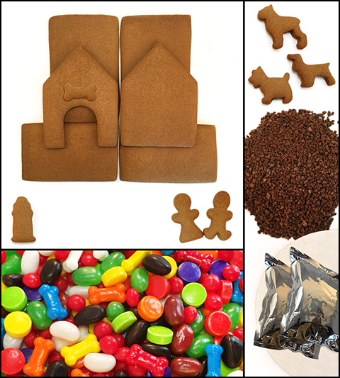 Dog Gingerbread House Kit - Unassembled MAIN