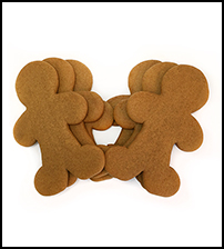 (6) Gingerbread Men 5 3/4 " Cookies THUMBNAIL