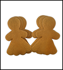 (6) Gingerbread Cookie 5 3/4 " Women THUMBNAIL