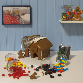 Puppy Gingerbread House Kit - Assembled MAIN