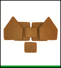 Unassembled Gingerbread Alpine House Parts THUMBNAIL