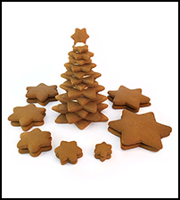 20 Piece Gingerbread Star Tree Parts Only- Unassembled THUMBNAIL