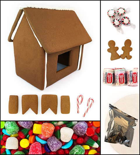 Traditional Assembled Gingerbread House kit MAIN