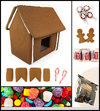 Traditional Assembled Gingerbread House kit THUMBNAIL