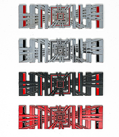Tesla Plaid Die Cast Aluminum Badge THUMBNAIL