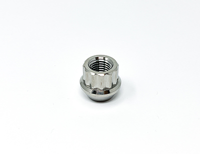 Titanium Lug Nut M12x1.5 12 point, Natural Finish THUMBNAIL