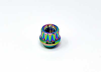 Titanium Lug Nut M12x1.5 12 point, Rainbow Anodize THUMBNAIL