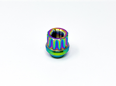 Titanium Lug Nut M14x1.5 12 point, Rainbow Anodize THUMBNAIL