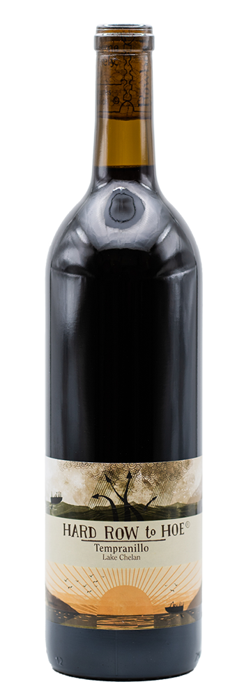 Hard Row to Hoe 2022 Tempranillo wine bottle, Lake Chelan AVA red wine LARGE