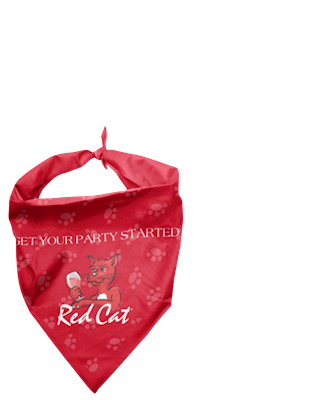 Red Cat Dog Bandanna LARGE