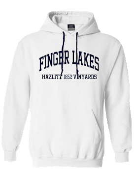 Finger Lakes Hooded Sweatshirt - White • Unisex THUMBNAIL